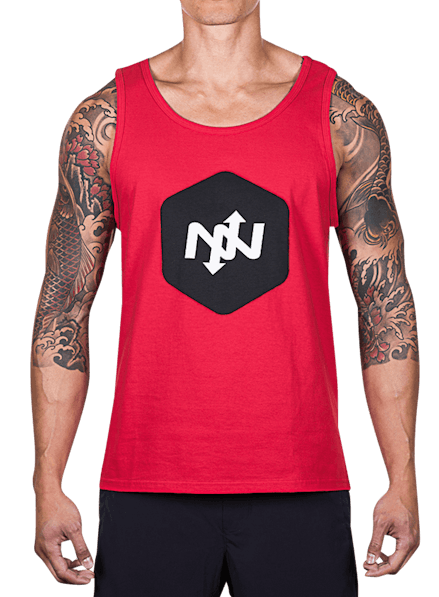 Hex Two-Tone Tank Top Red/Black