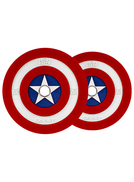 2x25lb Captain America Shield Barbell Plates V2