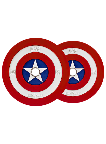 2x35lb Captain America Shield Barbell Plates V2