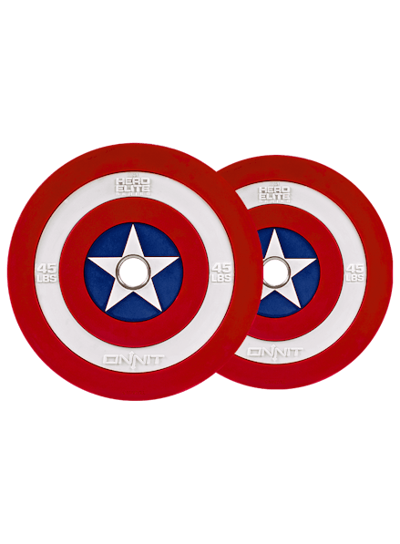 2x45lb Captain America Shield Barbell Plates V2