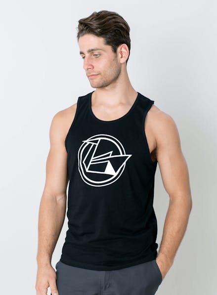 Black Swan Logo Tank Top Black/White