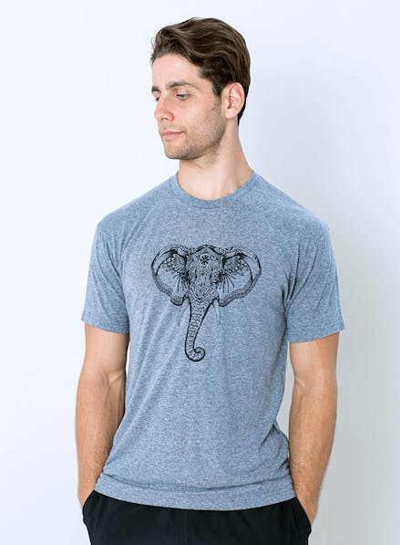 Elephant Tri-Blend T-Shirt Gray Heather/Black