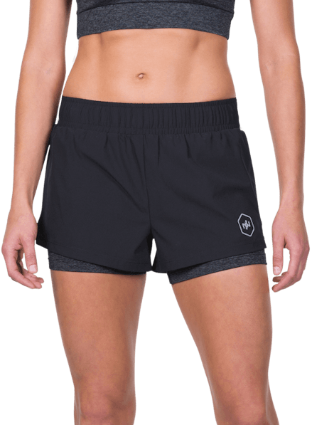 Sunny Day Performance Shorts w/ Compression Black/Charcoal Heather
