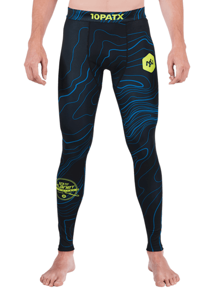 10PATX Compression Spats Blue Topography/Green