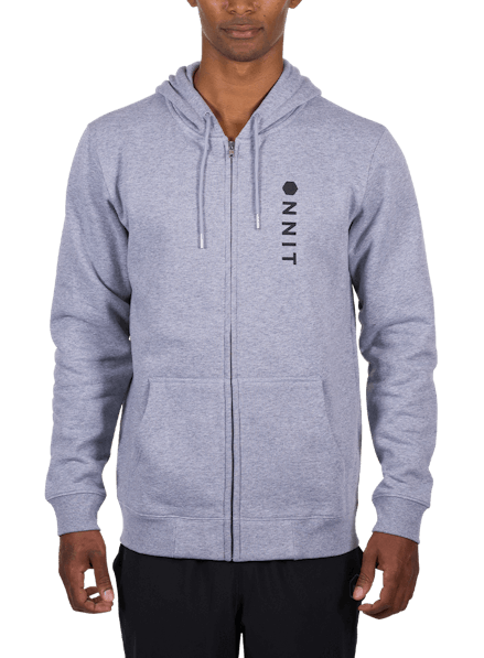 Hardware Vert Zip Hoodie Gray Heather/Black