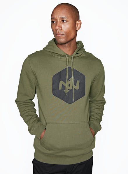Hex Contact Pullover Hoodie Olive/Black
