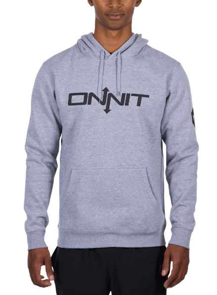 Onnit Type Pullover Hoodie Gray Heather/Black