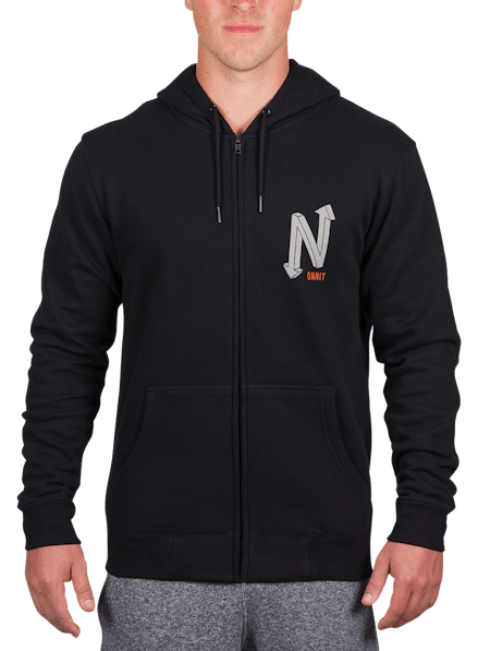 Onward & Upward Zip Hoodie Black/Gray