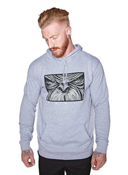 Primal Eyes Pullover Hoodie Gray Heather/Gray