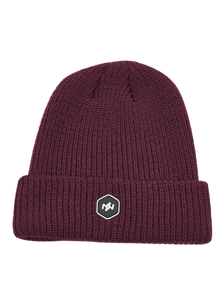 Hex Heavy Cuff Beanie Burgundy