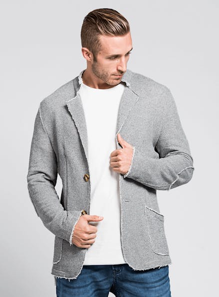 Knit Blazer Quiet Slate