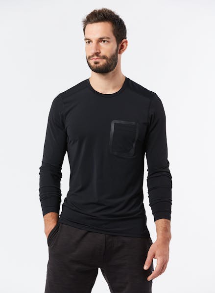 Tech Stretch Long Sleeve Tee Black