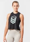 A Tribe Called Hex Cropped Racerback Charcoal Heather/Light Gray