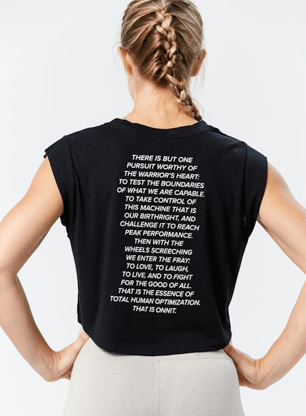 One Pursuit Cropped Tee Black/White