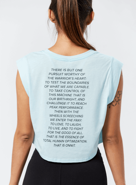One Pursuit Cropped Tee Light Blue/Black