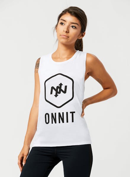 Lock Up Muscle Tee White/Black