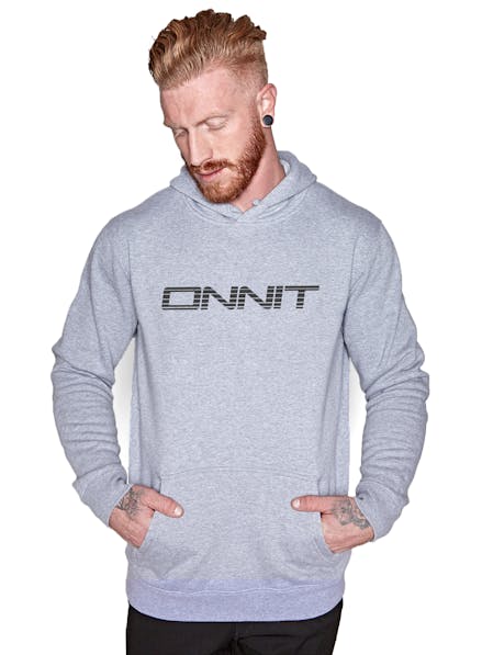 Onnit Linear Pullover Hoodie Gray Heather/Black
