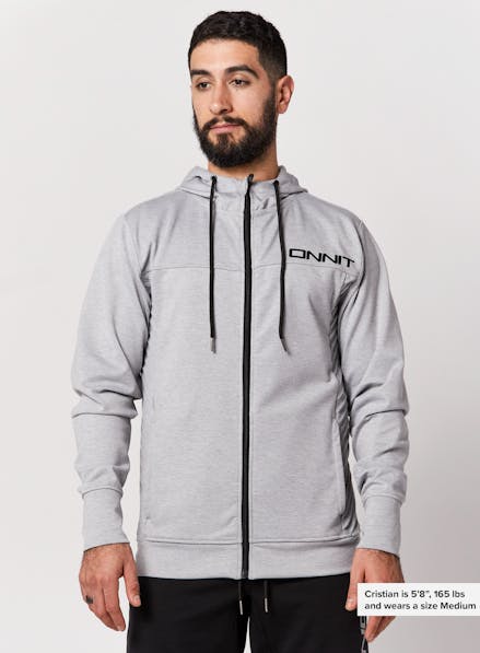 Training Tech Knit Zip Hoodie Gray Heather