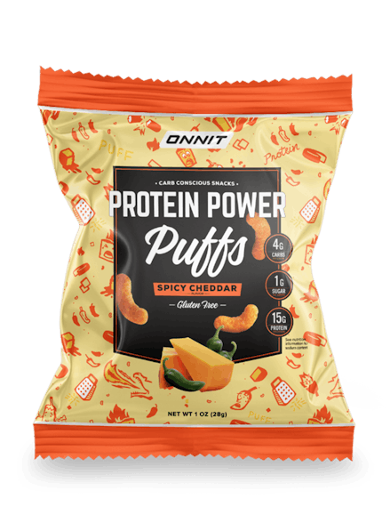 Protein Power Puffs - Spicy Cheddar (Box of 8)