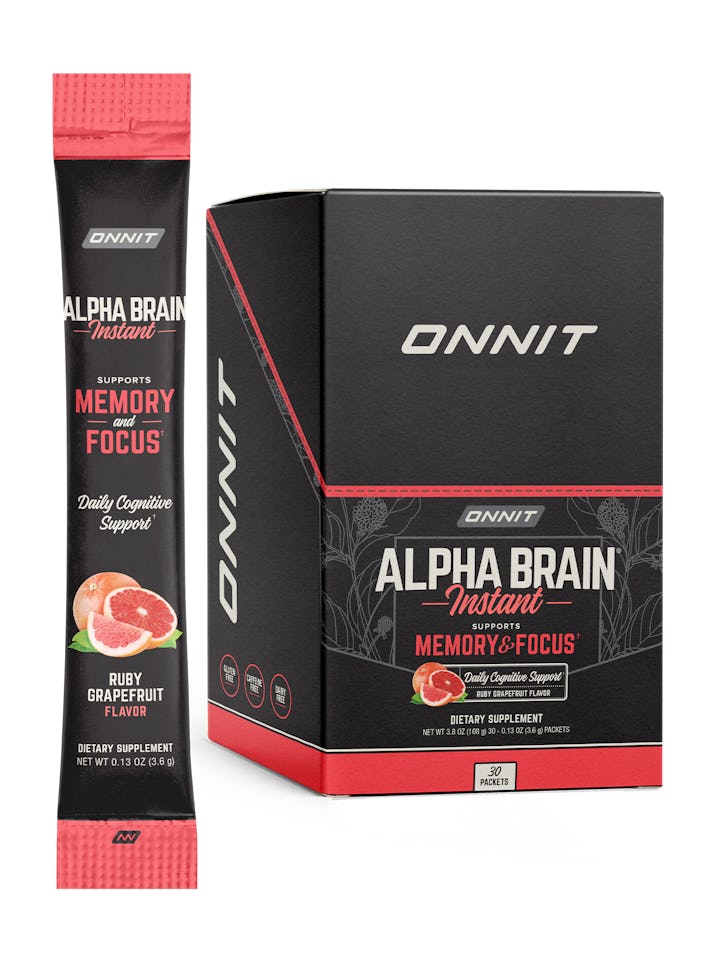 ONNIT Alpha Brain Instant - Meyer Lemon Flavor - Nootropic Brain