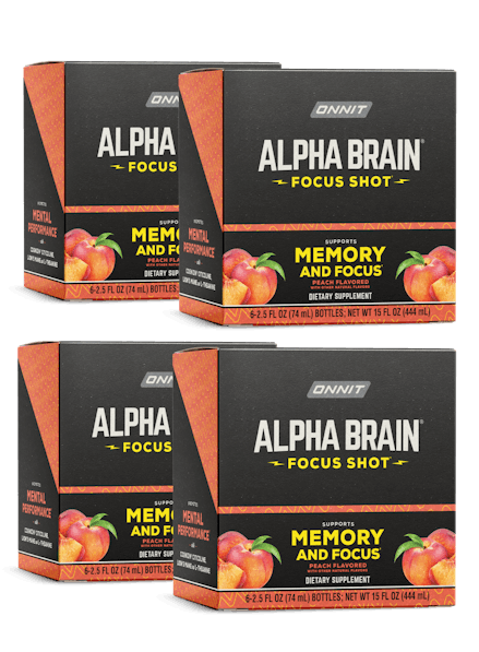 Alpha BRAIN® Focus Shot - Peach (2.5 fl oz, 24 ct)