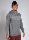 Outlined Banded Helix Pullover Hoodie Gray/Heather