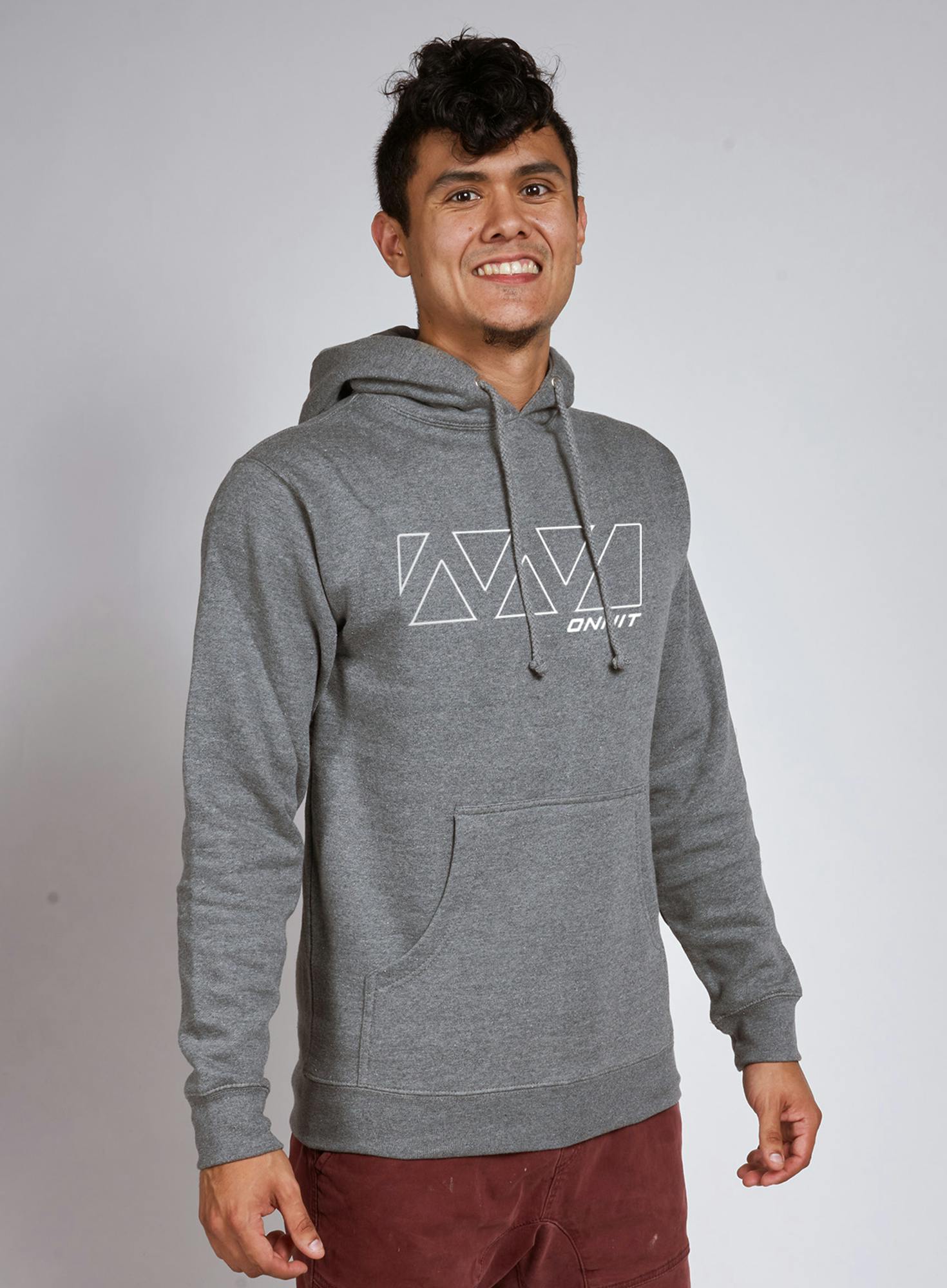 Outlined Banded Helix Pullover Hoodie