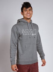 Outlined Banded Helix Pullover Hoodie Hero Image