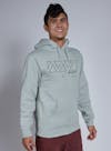 Outlined Banded Helix Pullover Hoodie Dusty Sage/Heather