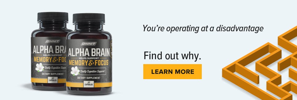 Bottles of Alpha brain.