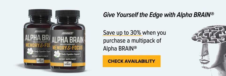 Bottles of Alpha brain.