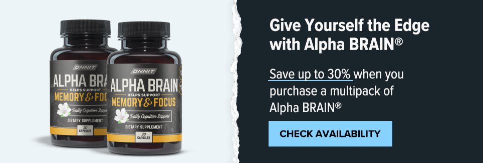 Bottles of Alpha brain.