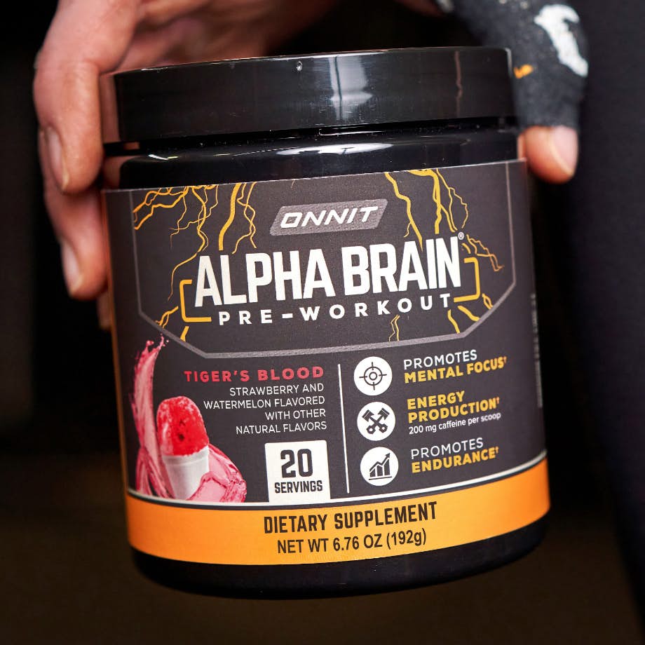 tub of alpha brain pre workout tiger's blood flavor