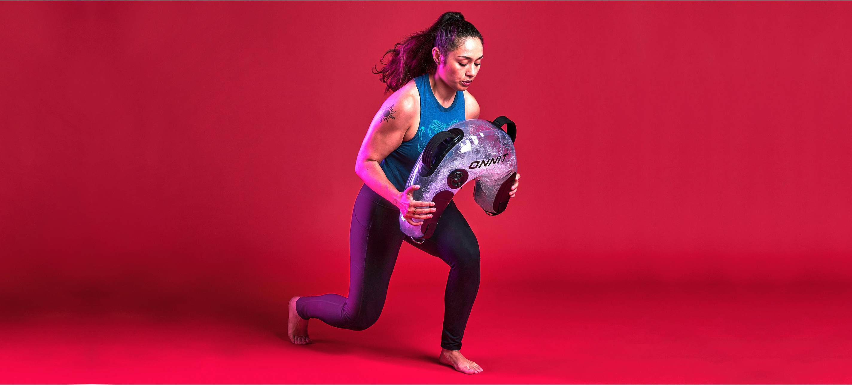 Woman using hydrocore bag